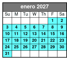 1-Hour Evening Airboat Ride enero Schedule