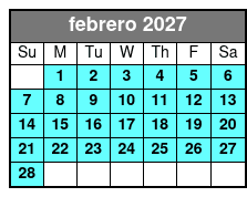 1-Hour Evening Airboat Ride febrero Schedule