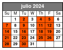 30-Minute Airboat julio Schedule