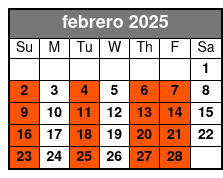 30-Minute Airboat febrero Schedule