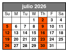 1 Hour-Airboat Boggy Creek julio Schedule