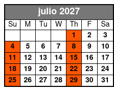 1 Hour-Airboat Boggy Creek julio Schedule