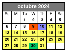 The Orlando Eye octubre Schedule