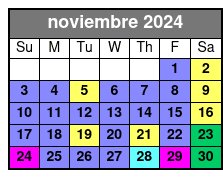 The Orlando Eye noviembre Schedule