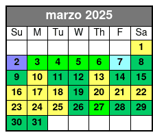 The Orlando Eye marzo Schedule