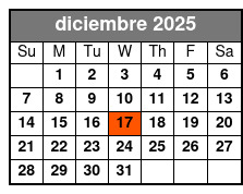 The Orlando Eye (T) diciembre Schedule