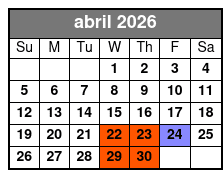 The Orlando Eye (T) April Schedule