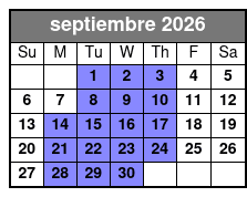 The Orlando Eye (T) September Schedule