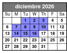 The Orlando Eye (T) December Schedule