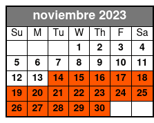 Universal Orlando 2-Park 3-Day Base + 2 Day Free noviembre Schedule