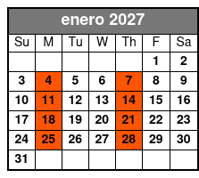 Sea Screamer Boat at the Beach enero Schedule