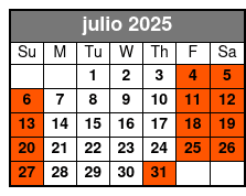 Madame Tussauds + Sea Life (P) julio Schedule