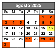 Madame Tussauds + Sea Life (P) agosto Schedule
