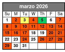 Madame Tussauds + Sea Life (P) marzo Schedule