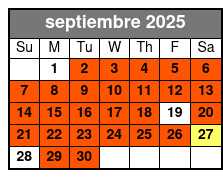 Madame Tussauds Ticket (T) septiembre Schedule