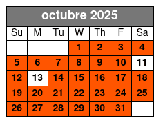 Madame Tussauds Ticket (T) octubre Schedule