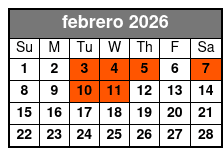 3 Attraction Combo Ticket (T) febrero Schedule