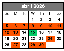 3 Attraction Combo Ticket (T) abril Schedule