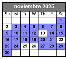 3 Attraction Combo Ticket (P) noviembre Schedule