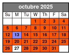 Madame Tussauds Ticket (S) octubre Schedule