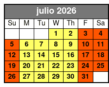 Madame Tussauds Ticket (S) julio Schedule