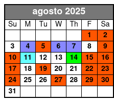 2 Attraction Combo Ticket (S) agosto Schedule