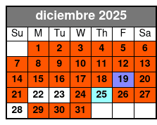 2 Attraction Combo Ticket (S) diciembre Schedule