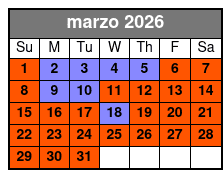 2 Attraction Combo Ticket (S) marzo Schedule