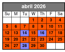 2 Attraction Combo Ticket (S) abril Schedule
