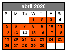 Madame Tussauds Ticket (P) abril Schedule