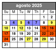 3 Attraction Combo Ticket (S) agosto Schedule