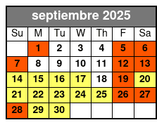 3 Attraction Combo Ticket (S) septiembre Schedule