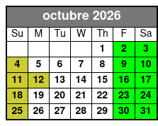 3 Attraction Combo Ticket (S) October Schedule