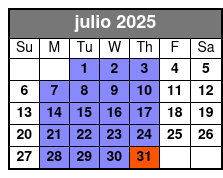 Madame Tussauds + Sea Life (S) julio Schedule