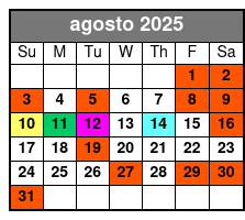 2 Attraction Combo Ticket (P) agosto Schedule