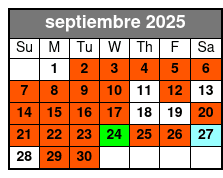 2 Attraction Combo Ticket (P) septiembre Schedule