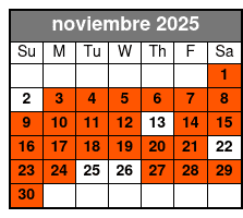 2 Attraction Combo Ticket (P) noviembre Schedule