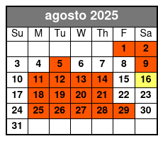 2 Attraction Combo Ticket (T) agosto Schedule