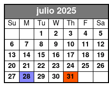 Madame Tussauds + Sea Life (T) julio Schedule
