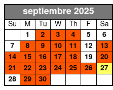 Madame Tussauds + Sea Life (T) septiembre Schedule