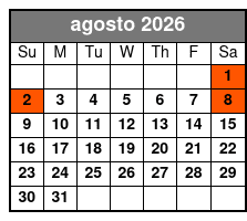 Orlando Eye+Madame Tussauds -P August Schedule