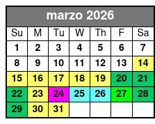 3 Attraction Combo Ticket (P) March Schedule
