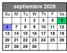 3 Attraction Combo Ticket (P) September Schedule