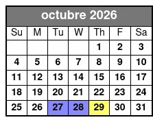 3 Attraction Combo Ticket (P) October Schedule