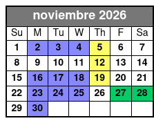 3 Attraction Combo Ticket (P) November Schedule