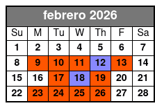 3 Attraction Combo Ticket (T) February Schedule