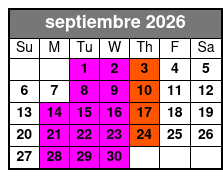 3 Attraction Combo Ticket (T) September Schedule