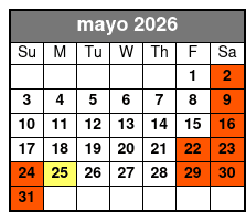 Madame Tussauds + Sea Life (P) May Schedule
