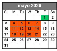 Madame Tussauds + Sea Life (T) May Schedule