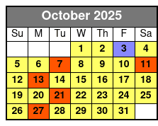 Madame Tussauds Orlando octubre Schedule